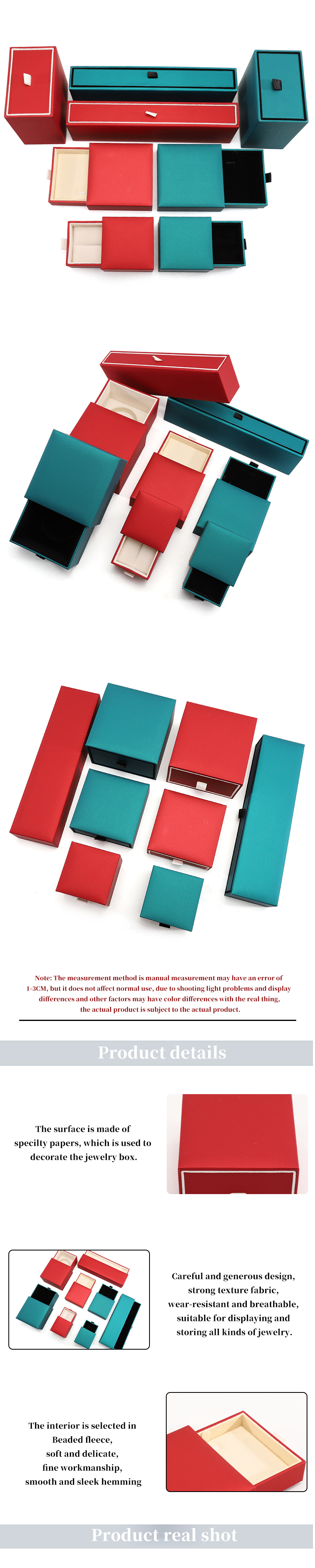 Custom Logo Handmade Paper Jewelry Box Jewellry Pull Out Packaging Box