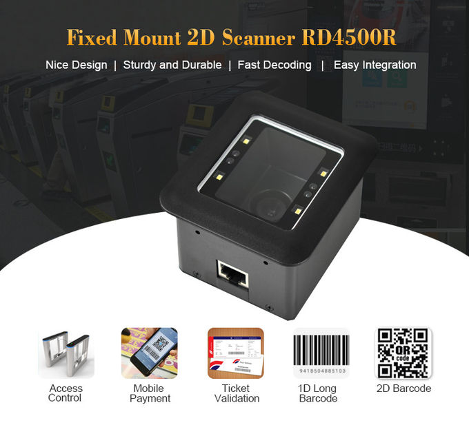 Mobile Payment Kiosk Fixed Mount Barcode Scanner Module USB RS232 Access Control