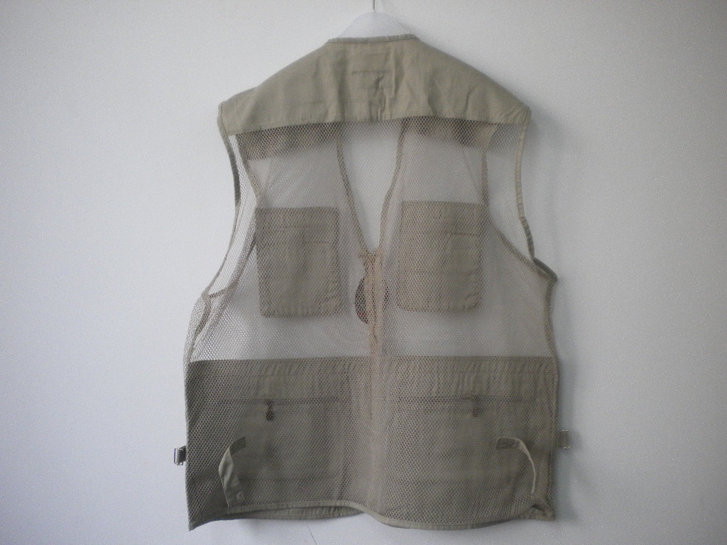 vest, waistcoat, net vest, mens vest, fishing vest, 100% polyester, S-3XL, beige