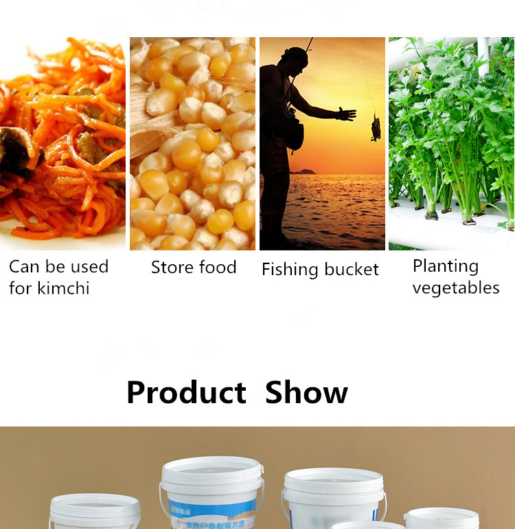 Eco-friendly Plastic Bucket With Handle for 1 Gallon Washing Powder Detergent Storage