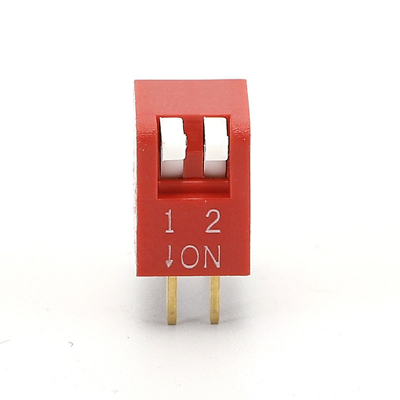 Dial Code Dp-2 Red Case Golden Pins DIP Switch 8 Position 5P
