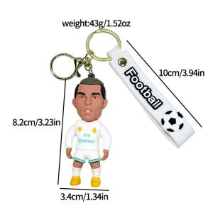 Custom-Made PVC Soft Rubber Keychains Three-Dimensional Baseball Basketball