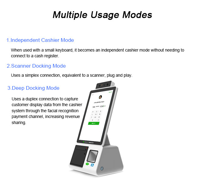 15.6" Restaurant Self Service Ordering Kiosk Self Service Kiosk Pos Dual Language