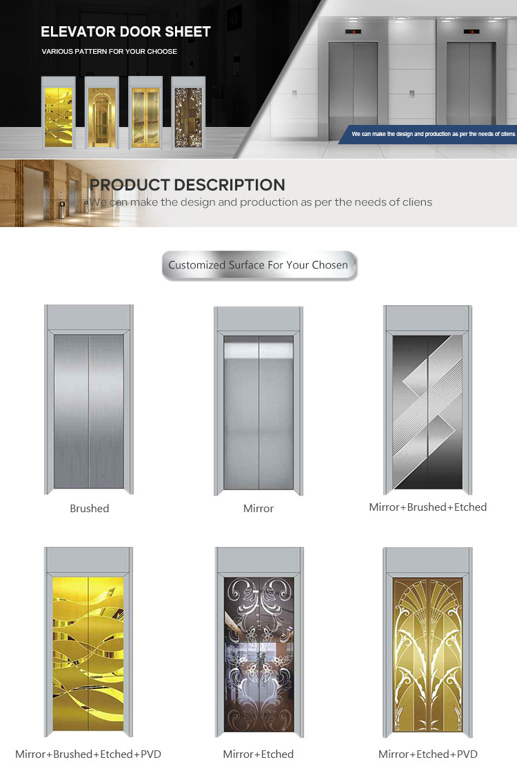 4 X 8ft Elevator Stainless Steel Decorative Sheet 1000mm Width