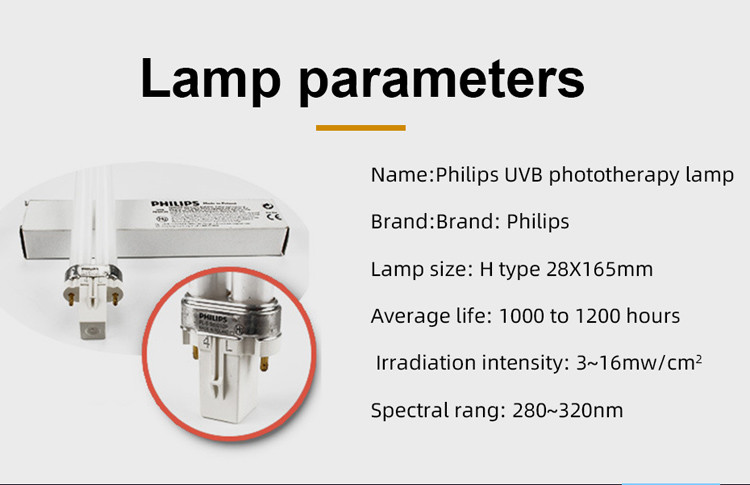 CE ISO LED 311nm Uv Phototherapy Lamp UVB Light Therapy For Psoriasis Vitiligo