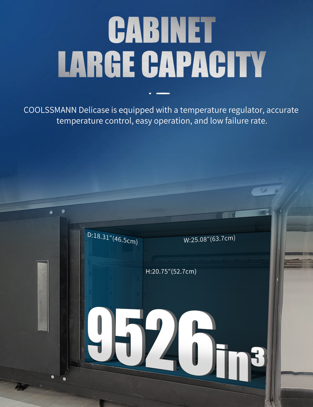 There Are Four -2 ℃ Refrigeration Cabinet Bottom Of The Square Glass Service Deli Chiller