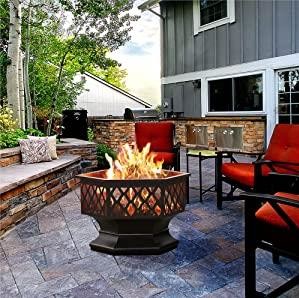 Outdoor Portable Smokeless Fire Pit Metal Fire Pits Garden