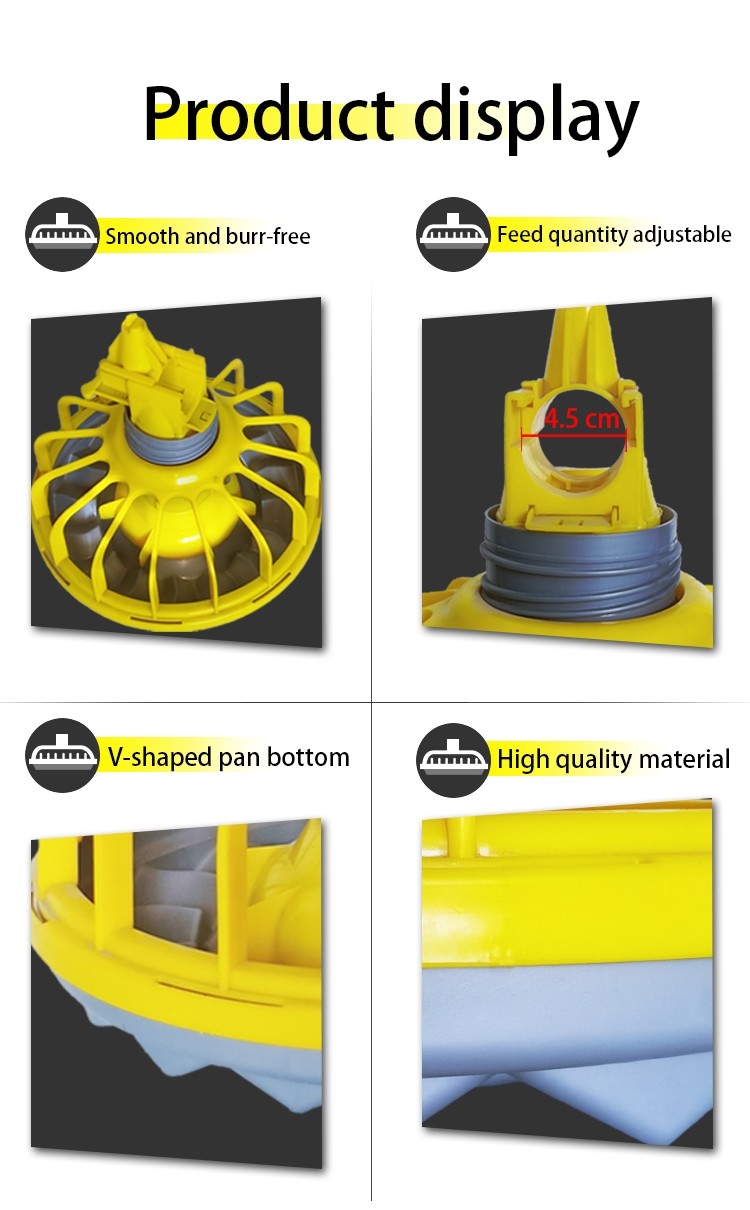 HX Poultry House Feed Pans PP Broiler Poultry Equipment Fully Automatic