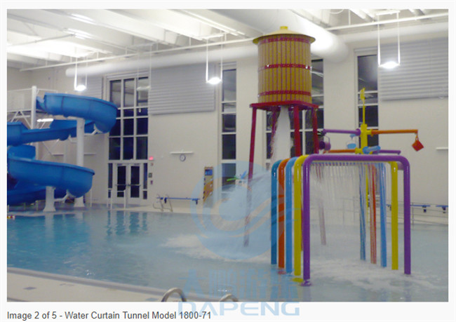 Galvanized Steel Water Splash Pad Splash Zone N Shape Waterfall Water Spray Curtain