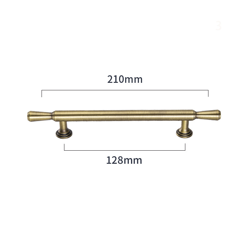 82*34mm Simplicity Gold Brass Knobs Kitchen Cabinets Drawer Pulls Handles