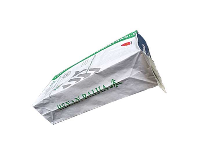 Block Bottom Valve Paper Bags Waterproof Bio Degradable Eco Friendly Pollution Free