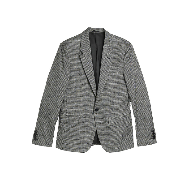 2PCS Custom Men'S Stylish Skinny Fit Houndstooth Tuxedo For Special Occasion Jacket Trousers
