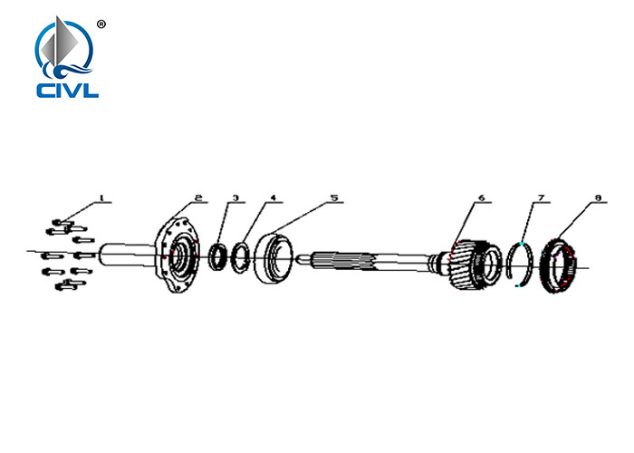 Sinotruk Howo Gear Box Transmission HW19710T Clutch Control Components (Pull-type) （AC22100000501）