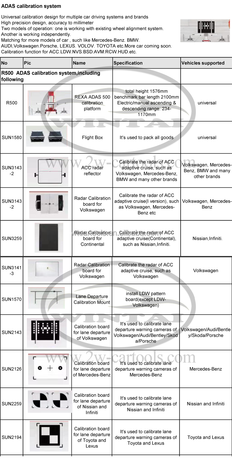Total Volume 2.5CBM ADAS Calibration System Fully Automatic with CE Approved