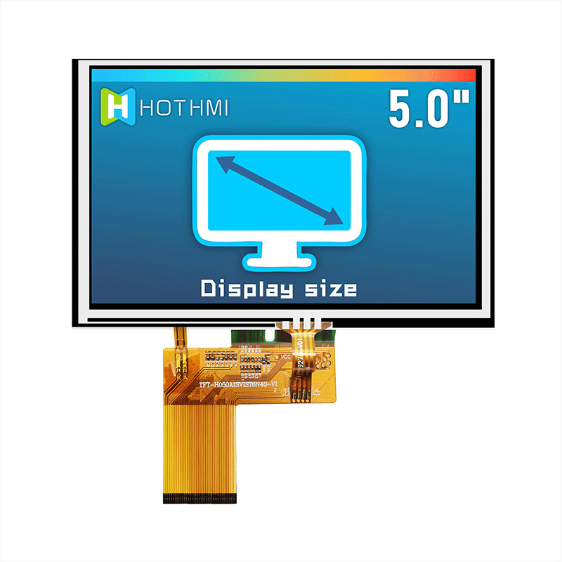 Resistive 5 Inch TFT LCD Display Panel IC 7262 800x480 Dots 40PIN TFT-H050A1SVIST4R40