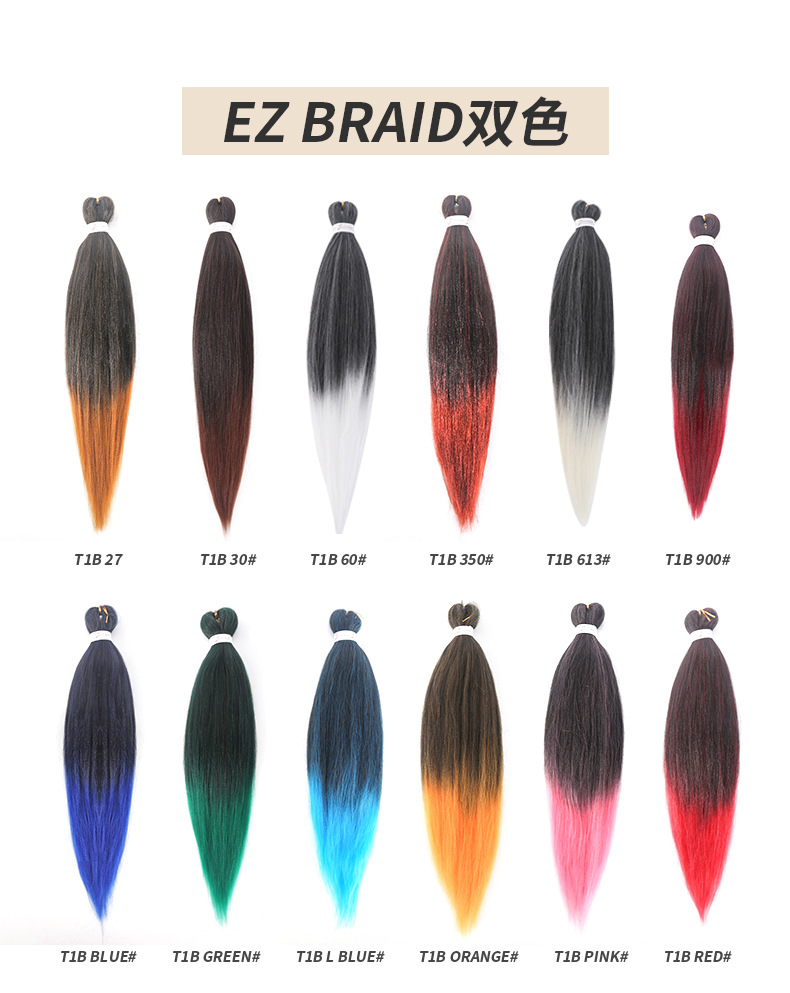 Material Ombre Crochet Braiding Hair Expression Pre Stretched Hair With 100g Weight