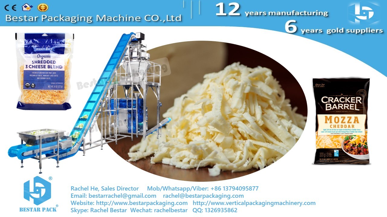 Automatic packing machine for shredded cheese 500g pouch BSTV-650AZ
