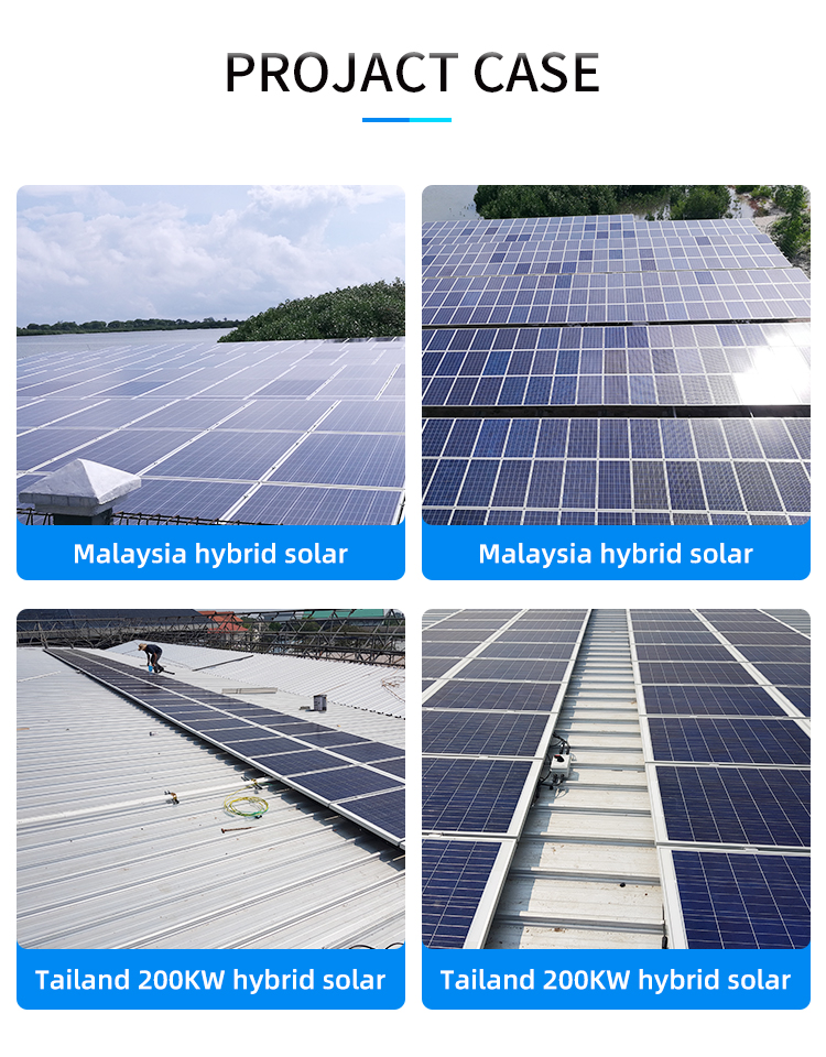 Grid Tie Solar Panel Hybrid System Ground Mounting Industrial 200KW 250KW