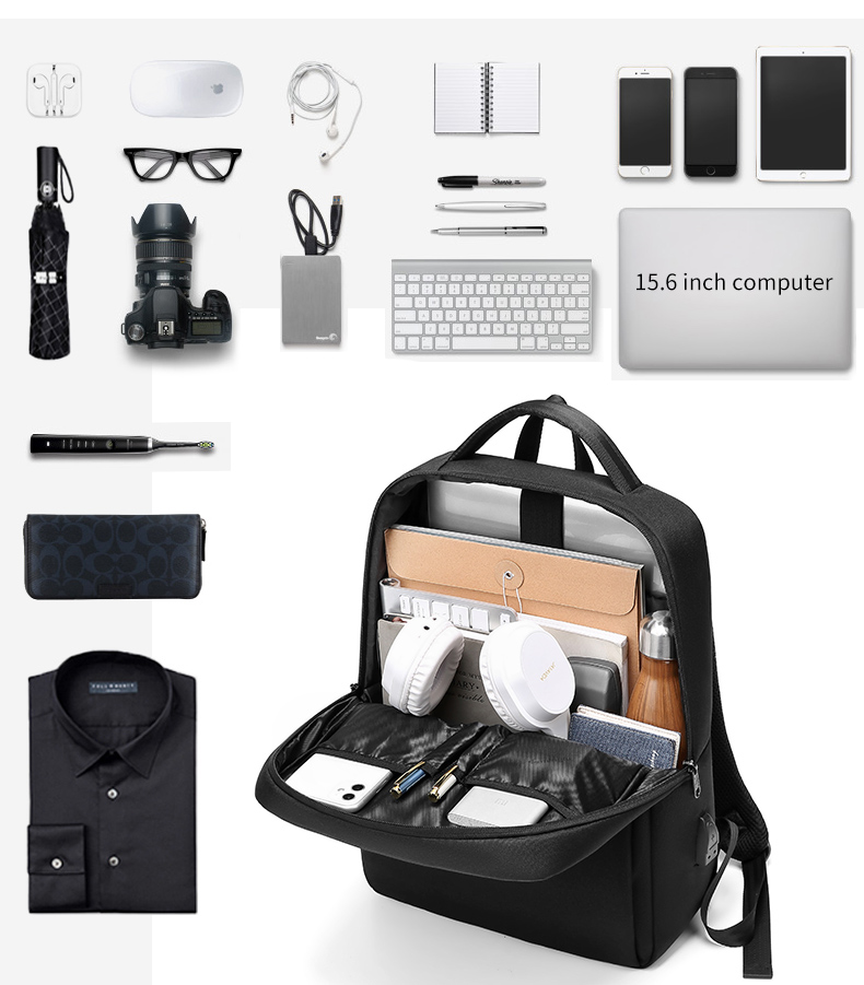 Factory hot sell travel custom logo waterproof backpack business man bag laptop backpacks