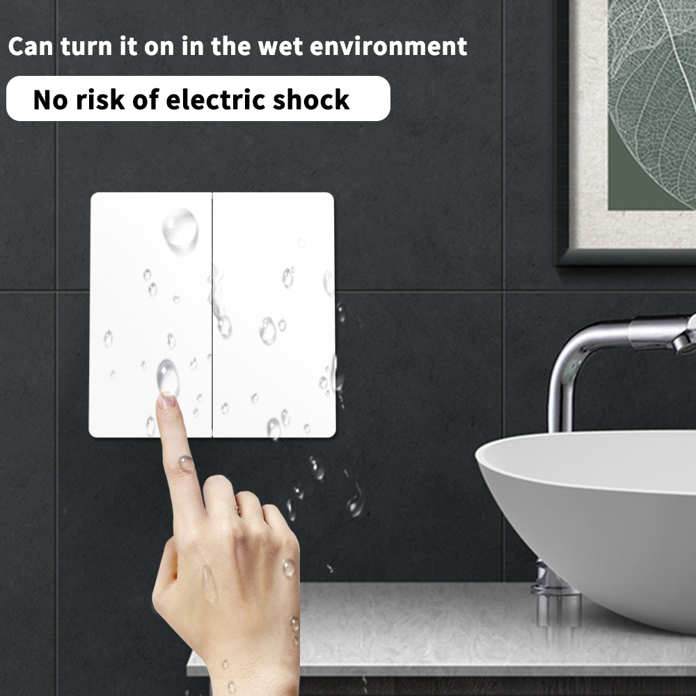 Wall Light Self Powered Wireless Switch Outdoor Waterproof Push Button Switch