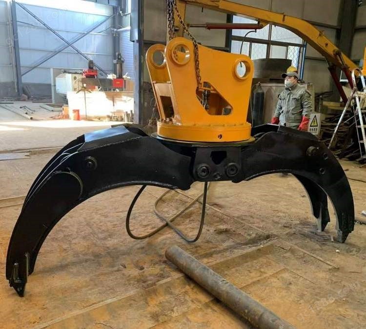 Excavator 10 ton-35 ton Hydraulic Grapple For Grabbing Stone Log