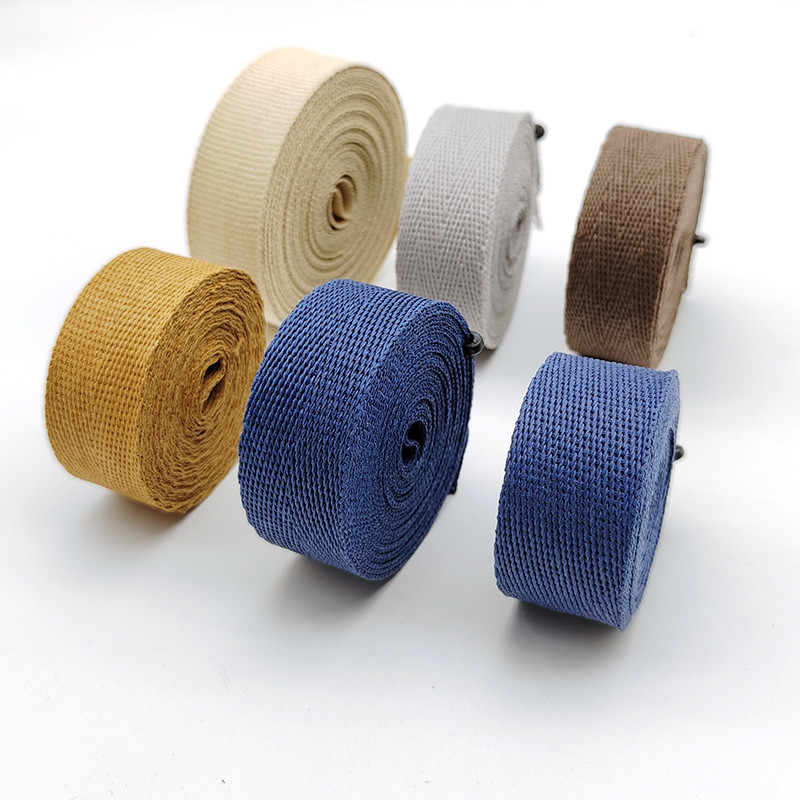 GRS Herribone Woven Paper Ribbon Roll Plain Pattern Assorted Color Solid