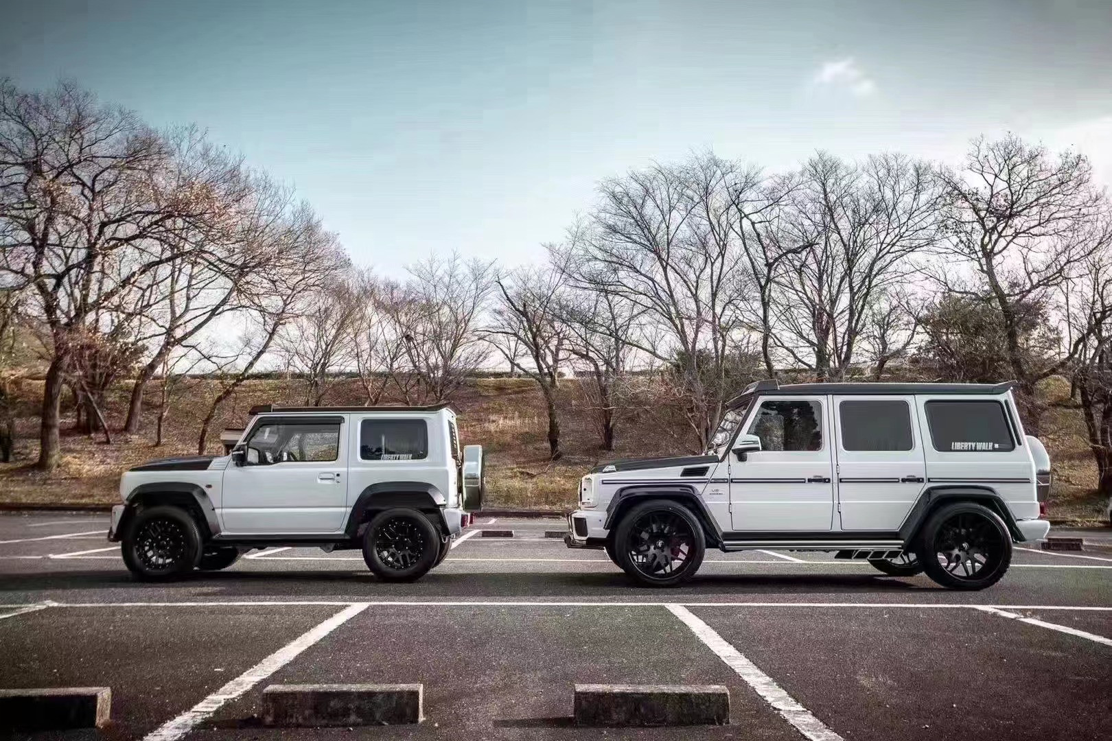The New Product JIMNY Body Kit JIMNY Upgraded LB Style Front and Rear Bumper Wide Bodyki