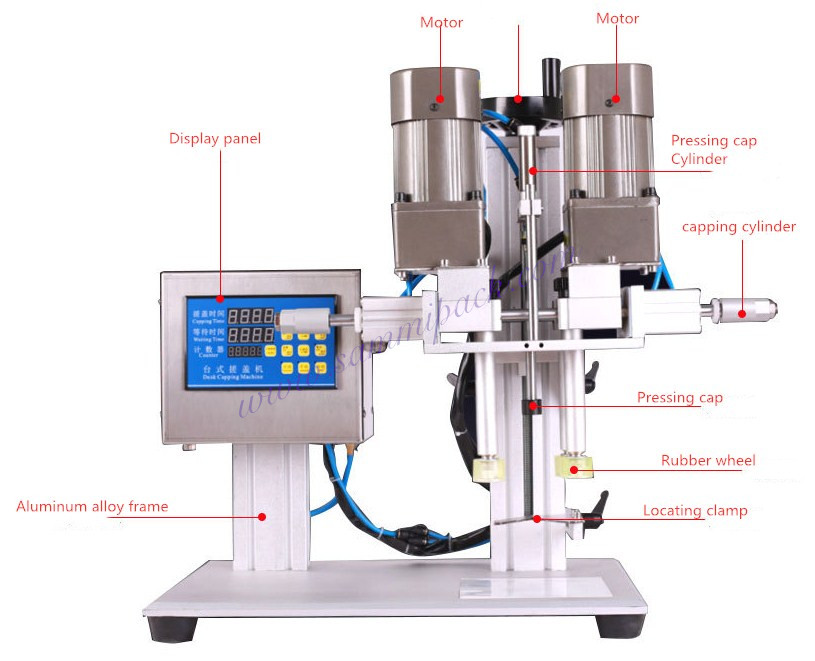 Semi Automatic table top bottle capper For Beverage Food Plastic Glass Bottle