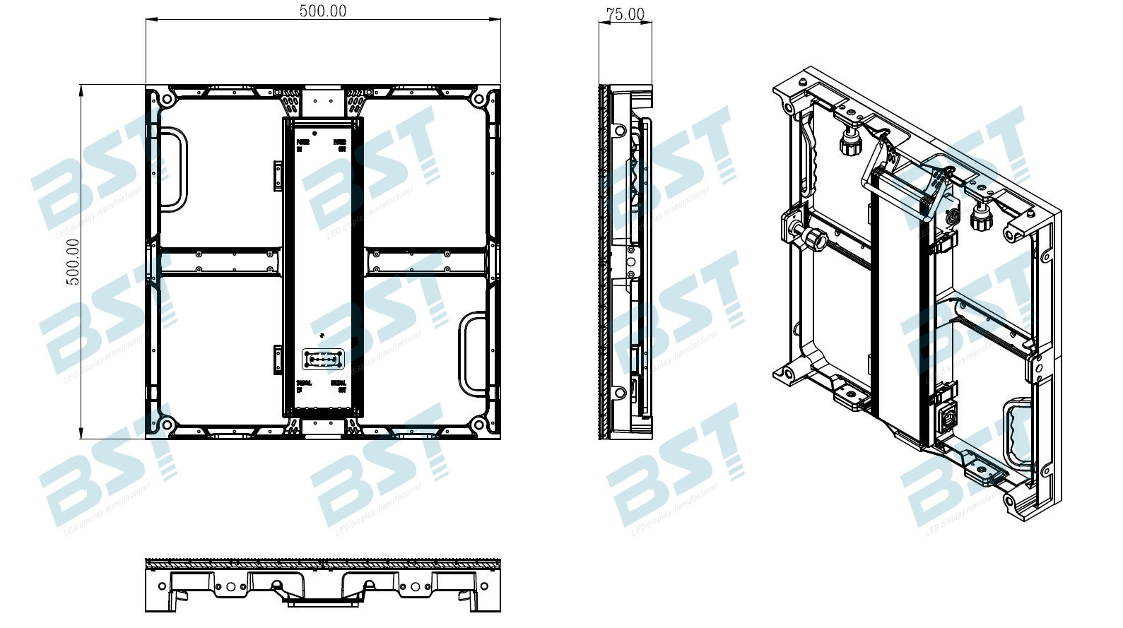 High Refresh Rate Rental LED Display P3.91 P4.81 P6.25 Light Weight Housing For Stage