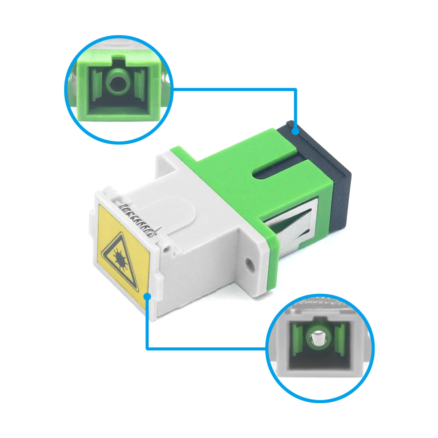 0.2dB Insertion Lose SC APC Single Mode Fiber Adapter for 3G Network Installation