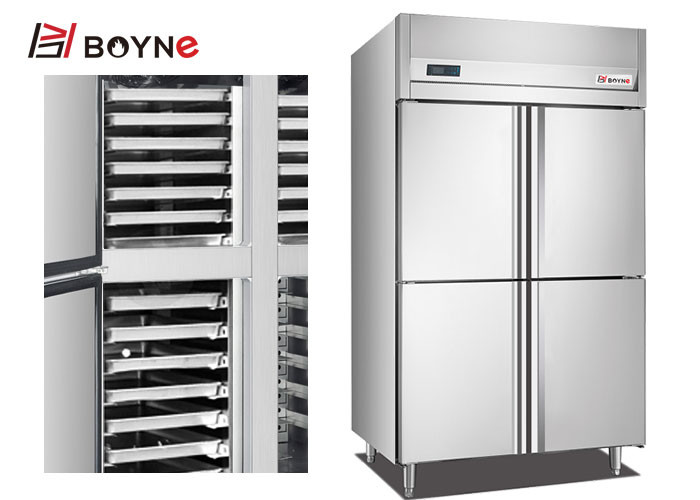 Commercial Stainless Steel Embrco Compressor Four Half Door Trays Insert Refrigerator