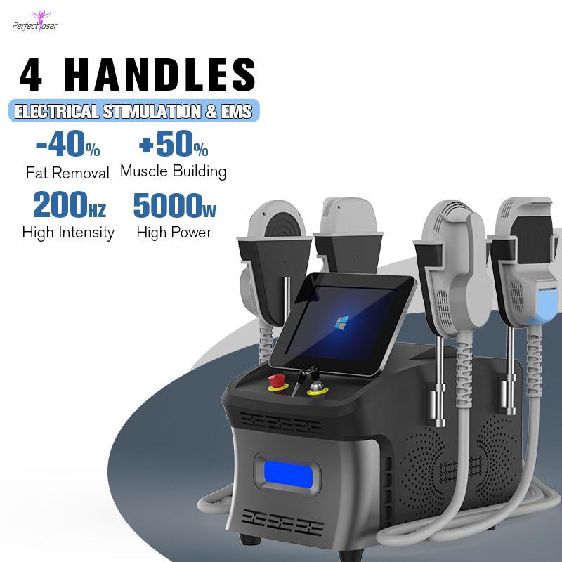 Portable Emslim RF Body Slimming Machine Hiemt EMS Weight Loss 4 Handles