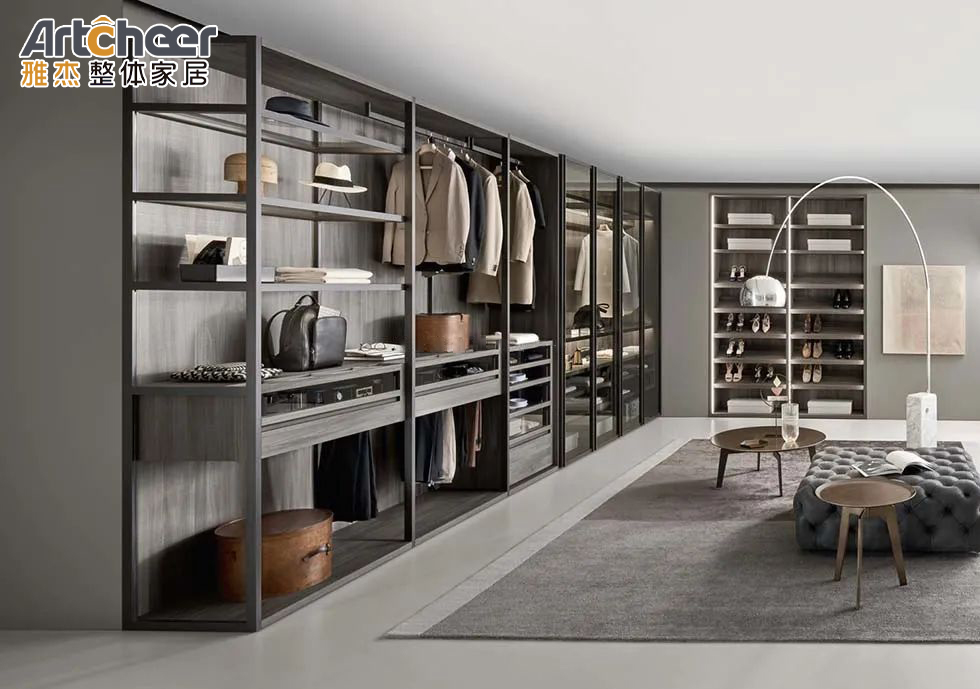 Open Door Floor To Ceiling Modern Walk In Wardrobe Experience The Height Of Luxury