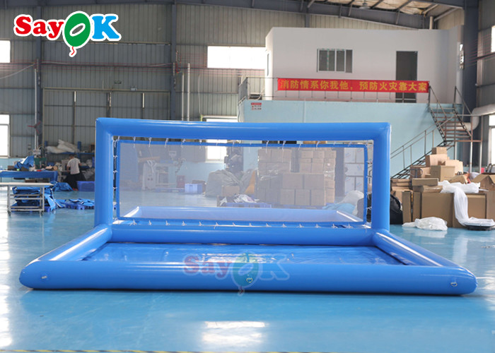 Adult Sports Giant Inflatable Volleyball Court Pool With Net Silk Printing Inflatable Water Toys For Kids