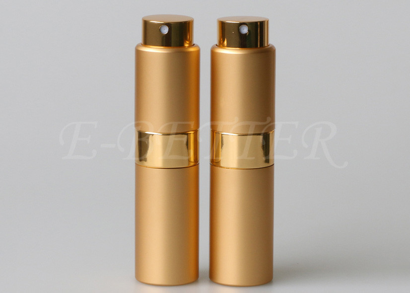 Luxury Small Twist And Spritz Atomiser Cosmetics Aluminum Perfume Bottle