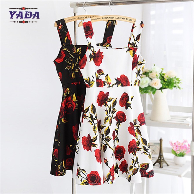 Western fashion summer umbrella floral casual one piece cute dresses western wear for women