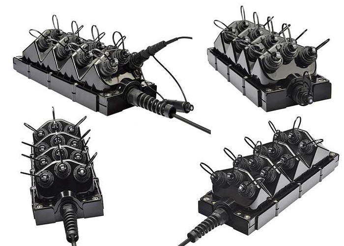 Waterproof 12 Core Fiber Optic Closure Mini Off Road Antenna ODVA IP68 Terminal Box