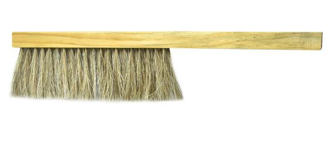 Long Handle Horsehair Bee Brush Two Double Rows in Yellow Color for Beekeeping