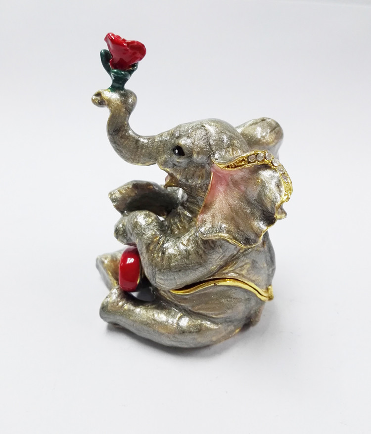 Pewter Golden wedding favors gifts elephant trinket jewelry box