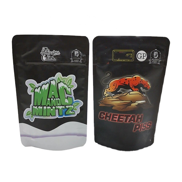 Digital Print Aluminum Foil ziplockk Bag Stand Up Food Smell Proof Zipper Mylar Bags