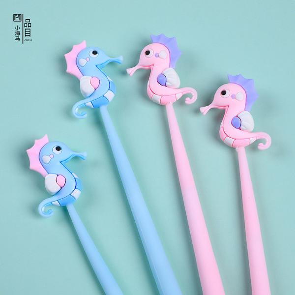 Cute Cartoon Blue Gel Ink Pens Cartoon Animal Writing Pens 0.5 Mm Assorted