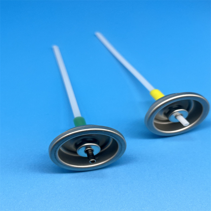 Single Use Metered Aerosol Valve Spray Rate 50/75/100/120/150/200mcl With Aluminum Body And Gasket Seal
