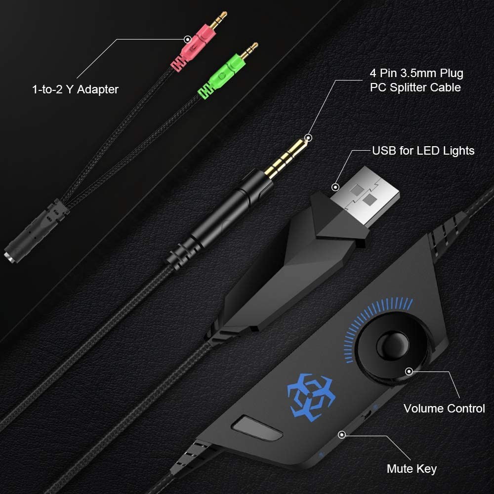 Computer 100mA 2.2m Hunterspider V3 3.5 mm Gaming Headset