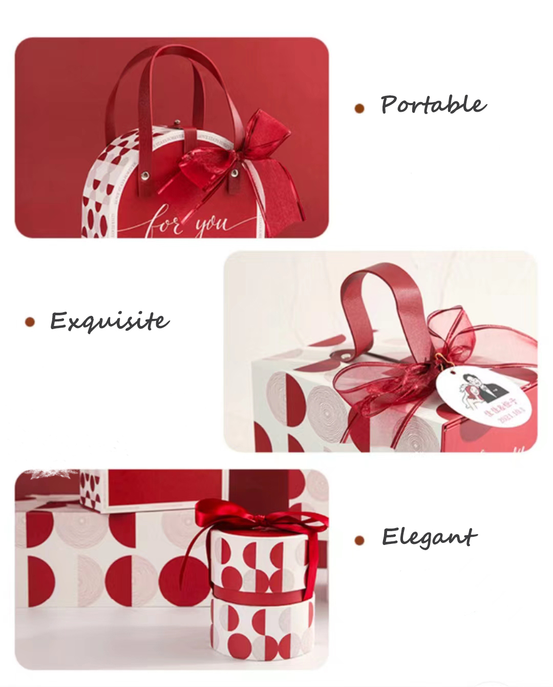 OEM Thank You Gift Paper Box Polkadot Cardboard Gift Packaging Box For Perfume