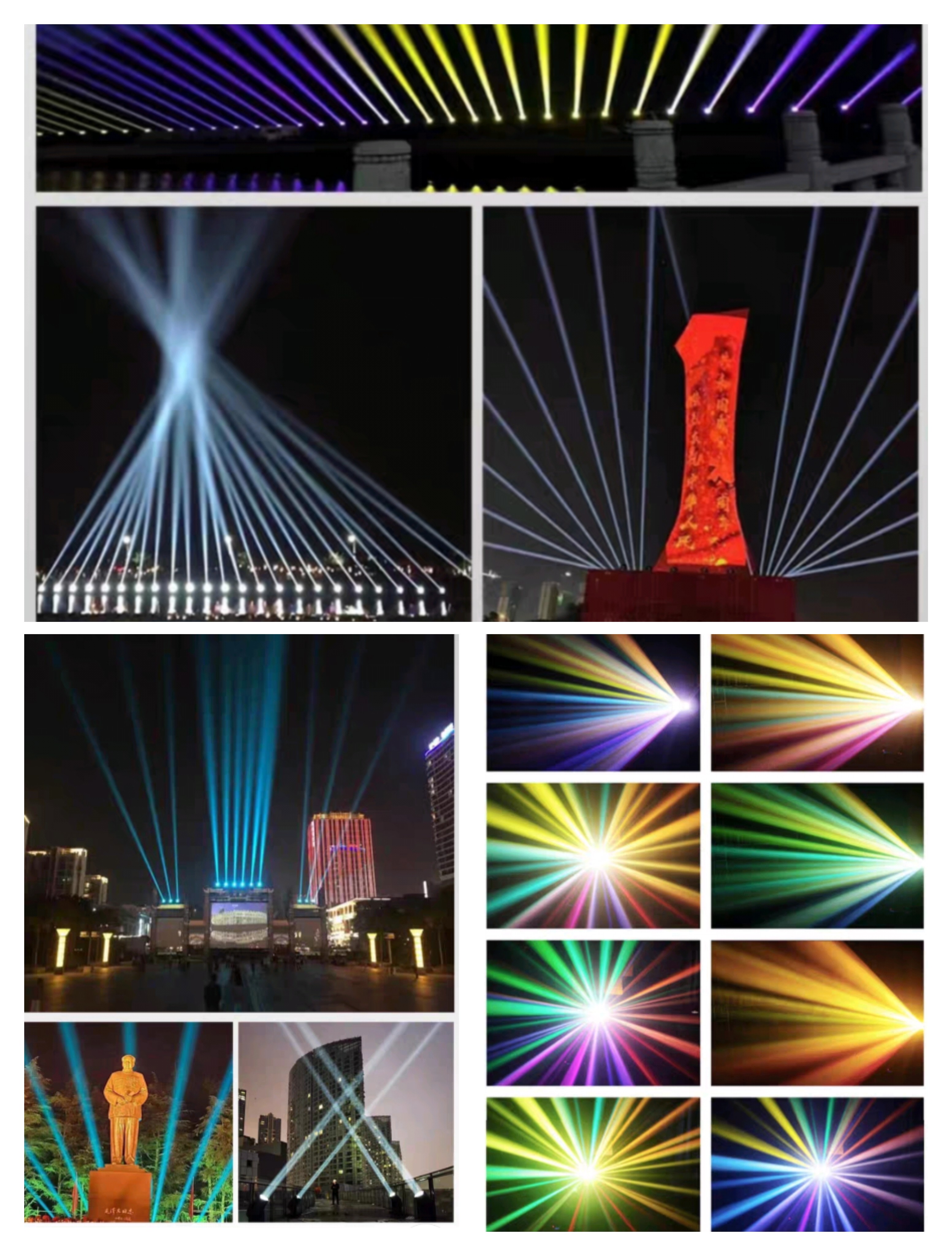Disco Light Rgbw 4In1 Led 6 Mini Wash Stage Moving Head Laser Light with PVC Material