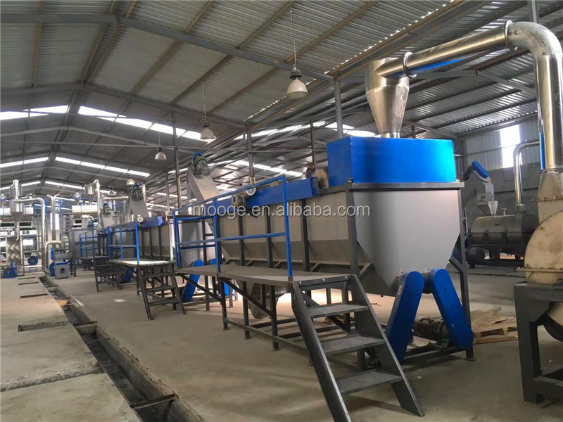 Inverter Plastic Washing Recycling Machine , 12-14mm PET Flakes Hot Washing Machine
