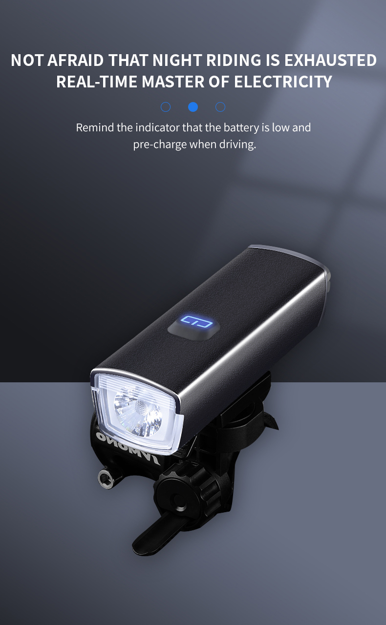 Front Waterproof USB Rechargeable LED Bicycle Light 600LM Cycling Headlight 2200mAh