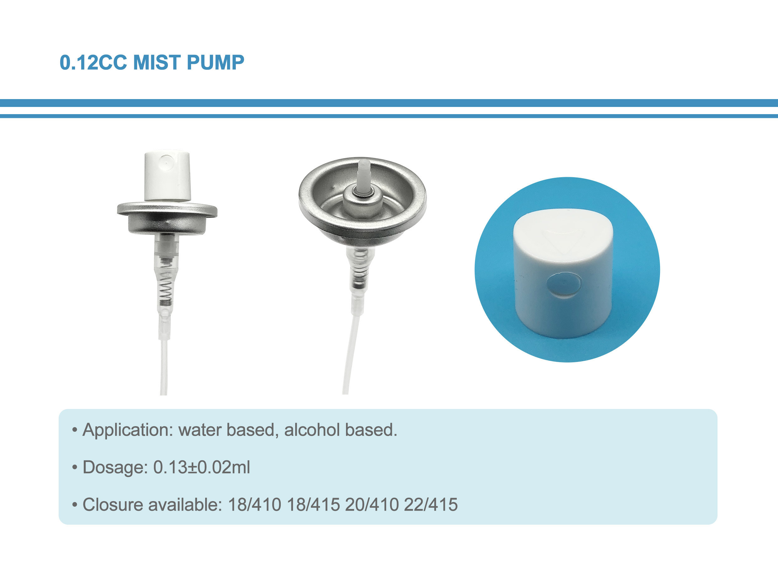 Precision 0.12cc Mist Pump Mechanism for Cosmetic Applications - Reliable Dispensing Solution