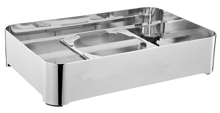 Full Size Stainless Steel Induction Chafing Dish GN1/1 Food Pan 9.0Ltr with Matching Stand Buffet Food Warmer