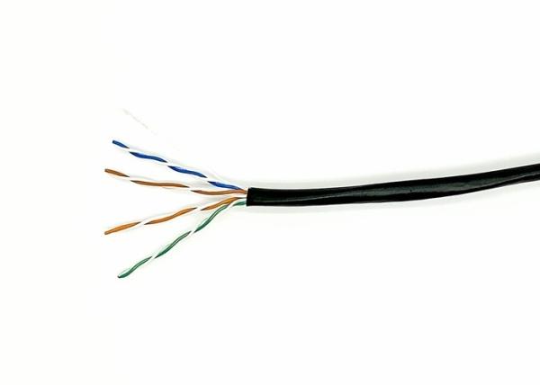 Quality Black PE-UV UTP Bulk CAT5E Cable PE UV Resistant Sheath Waterproof for sale